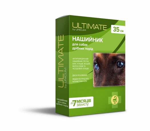 Нашийник від бліх, кліщів, вошей і волосоїдів для собак ULTIMATE (імідаклоприд, флументрин)