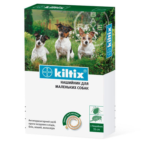 Bayer Kiltix нашийник від бліх та кліщів для собак дрібних порід 35 см